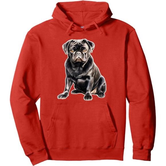 Other - Black Pug Pullover Hoodie